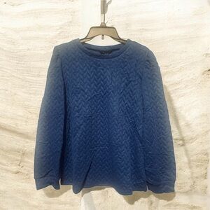🛍️Woman’s Blue Quilted Sweater NWT Gorgeous! 💙💙